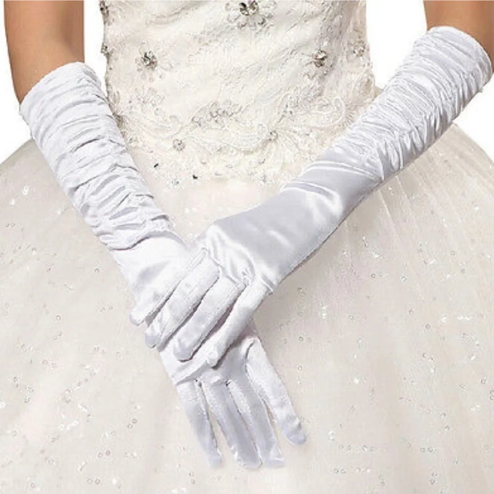 Elegant Formal Gloves with Form Fitting Gathering